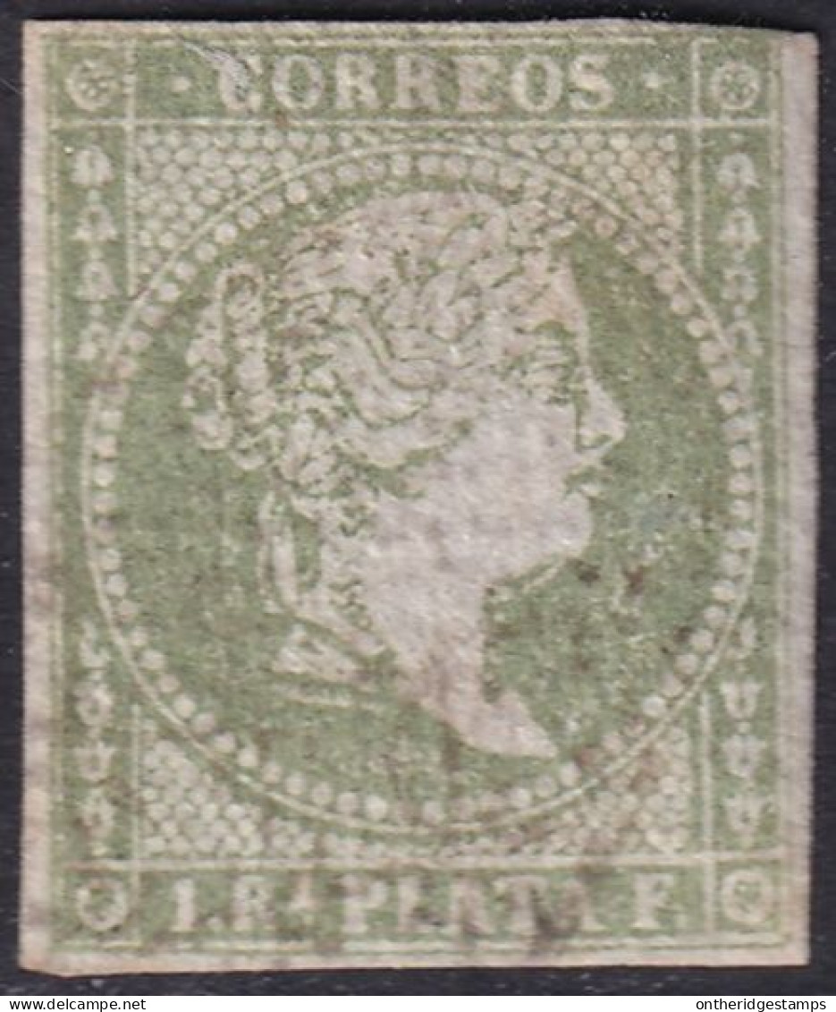 Cuba 1856 Sc 10 Antillas Ed 5 Used Trimmed Margin - Kuba (1874-1898)