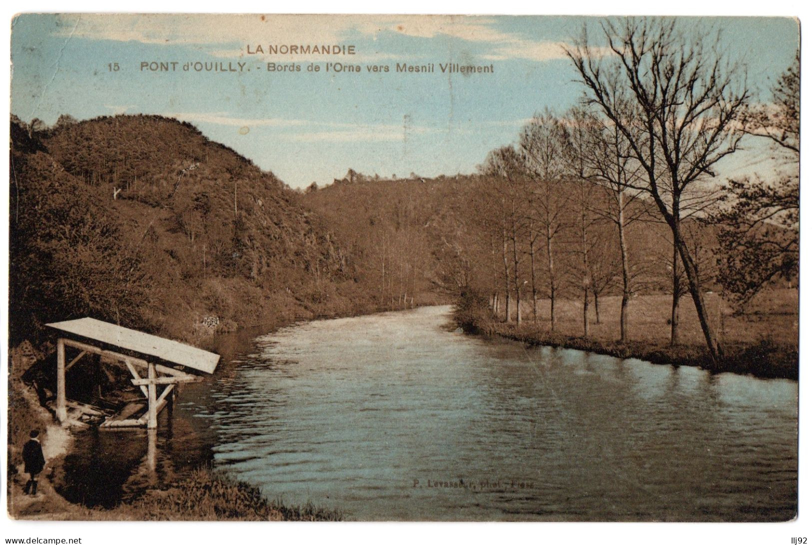 CPA 14 - PONT D'OUILLY (Calvados) - 15. Bords De L'Orne Vers Mesnil Villement - Pont D'Ouilly