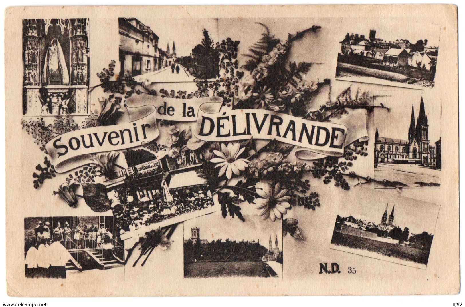 CPA 14 - LA DELIVRANDE (Calvados) - N. D. 35. Souvenir De La Délivrande (muiltivues) - La Delivrande
