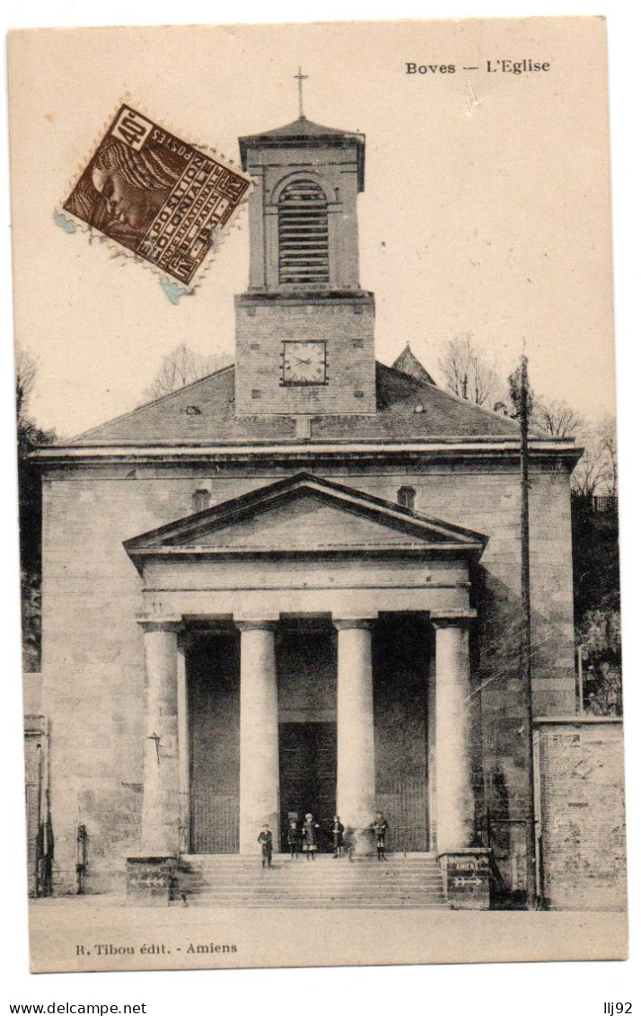 CPA 80 - BOVES (Somme) - L'Eglise - Boves