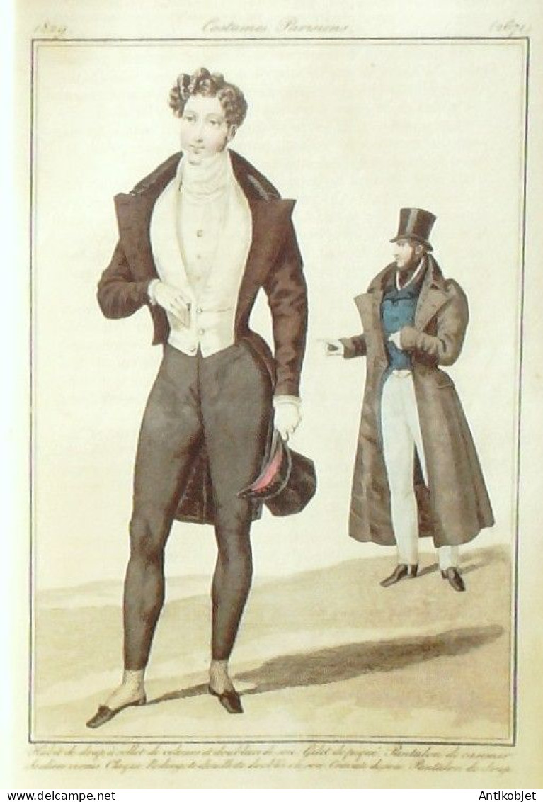 Journal Des Dames & Des Modes 1829 Costume Parisien Année Complète 96 Planches Aquarellées - Radierungen