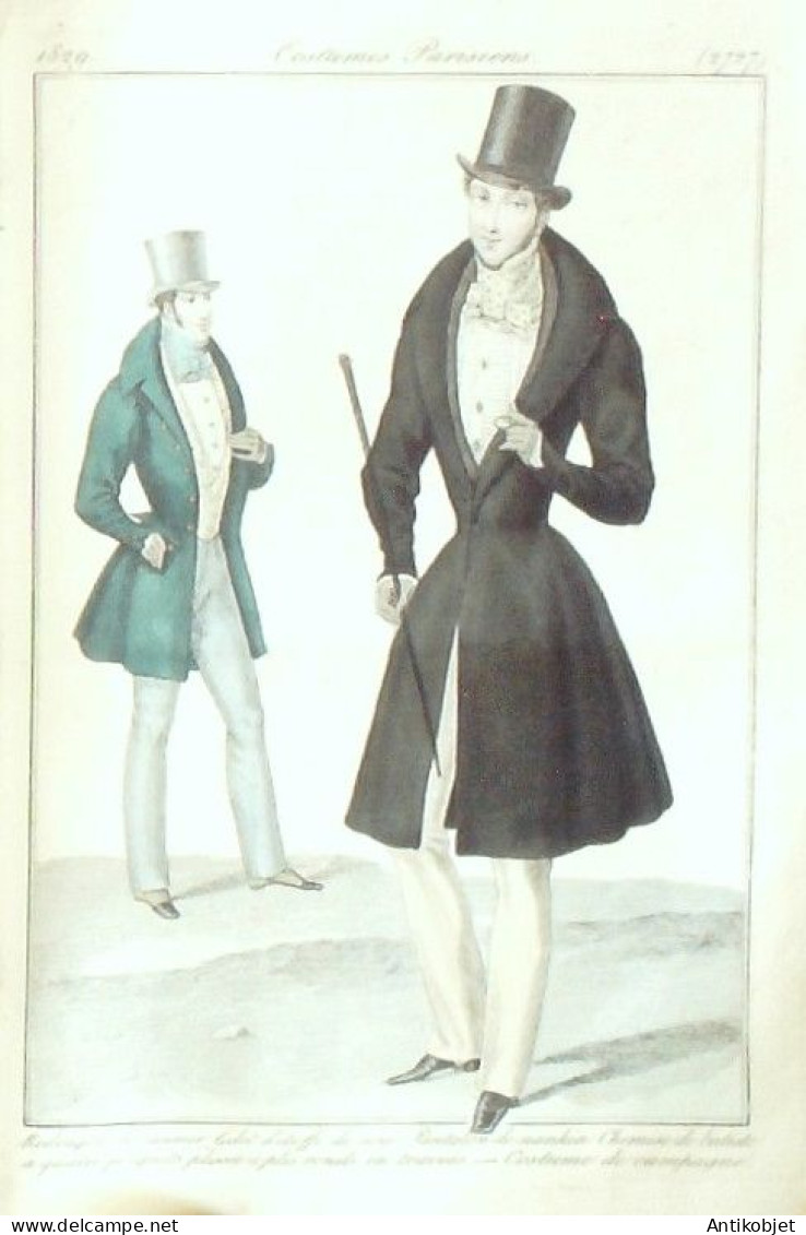 Journal des Dames & des Modes 1829 Costume Parisien Année complète 96 planches aquarellées