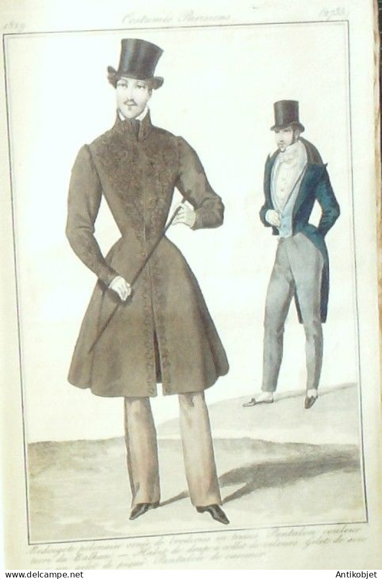 Journal des Dames & des Modes 1829 Costume Parisien Année complète 96 planches aquarellées