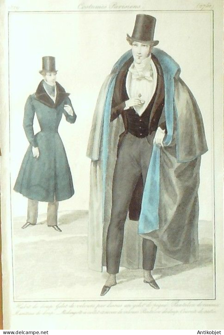 Journal des Dames & des Modes 1829 Costume Parisien Année complète 96 planches aquarellées