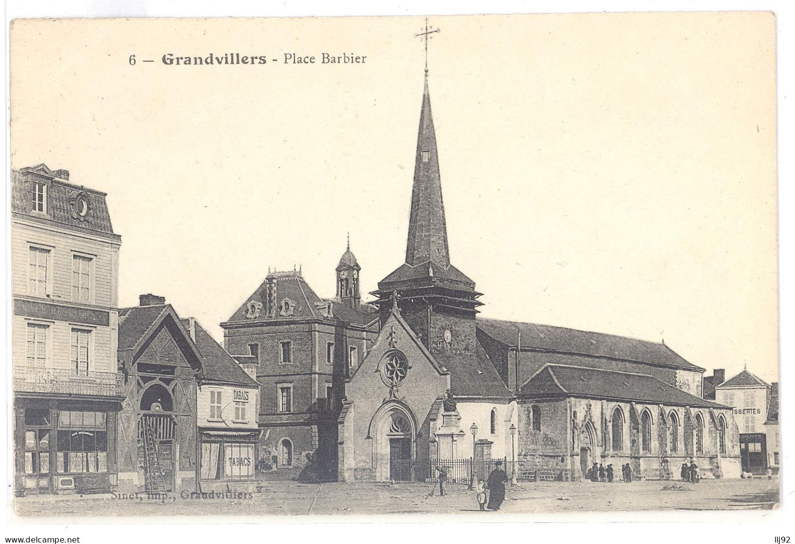 CPA 60 - GRANDVILLIERS (Oise) - 6. Place Barbier - Grandvilliers