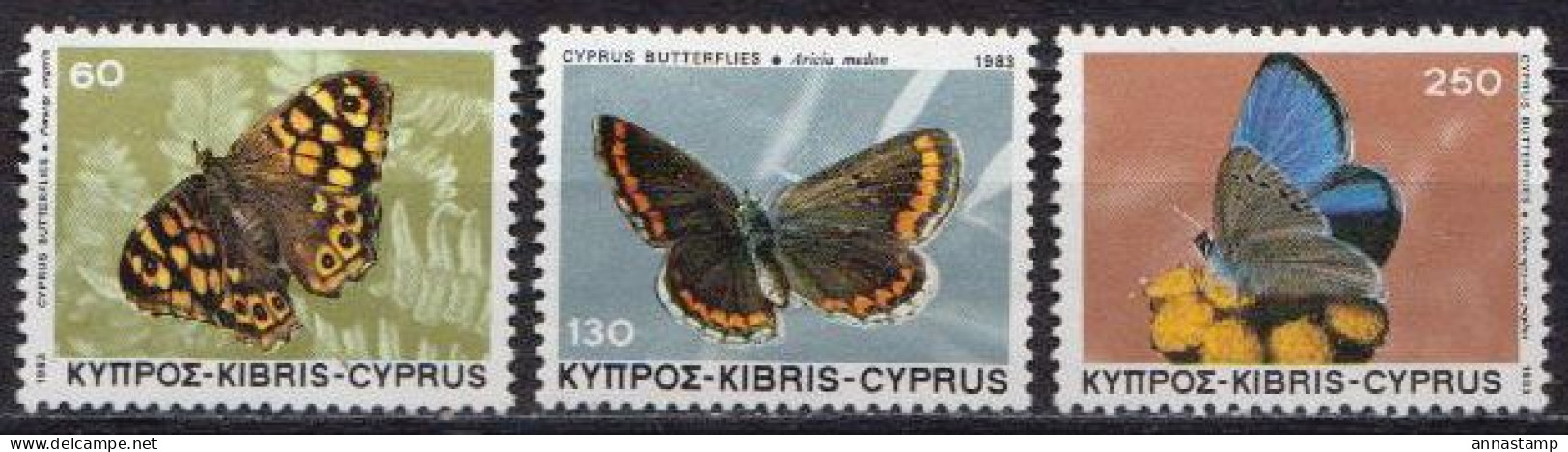 Cyprus MNH Set - Butterflies
