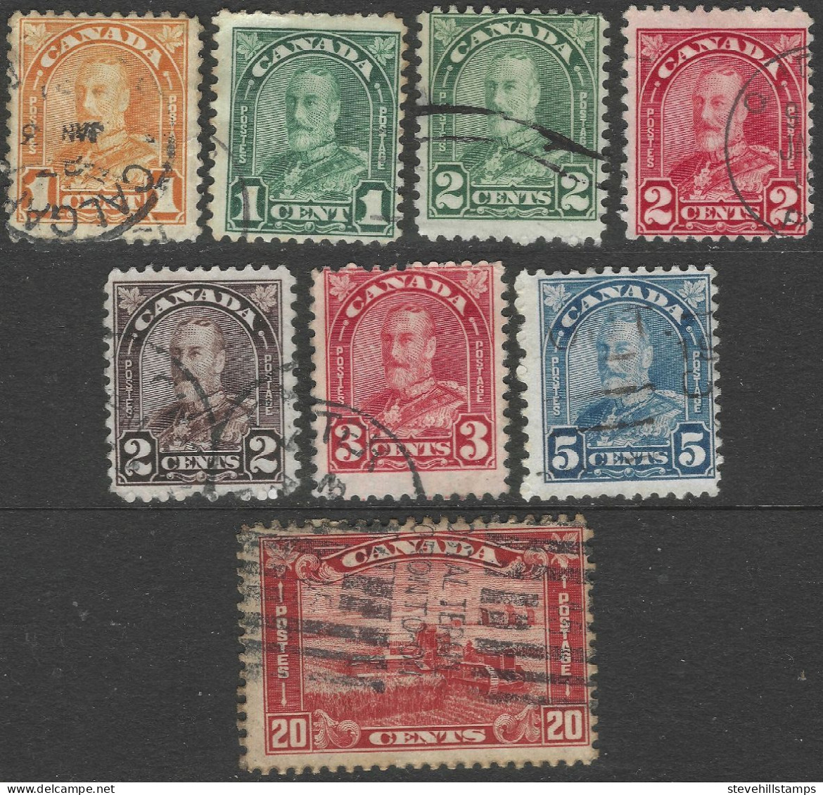 Canada. 1930-31 KGV. 8 Used Values To 20c. SG288etc. M4055 - Gebruikt