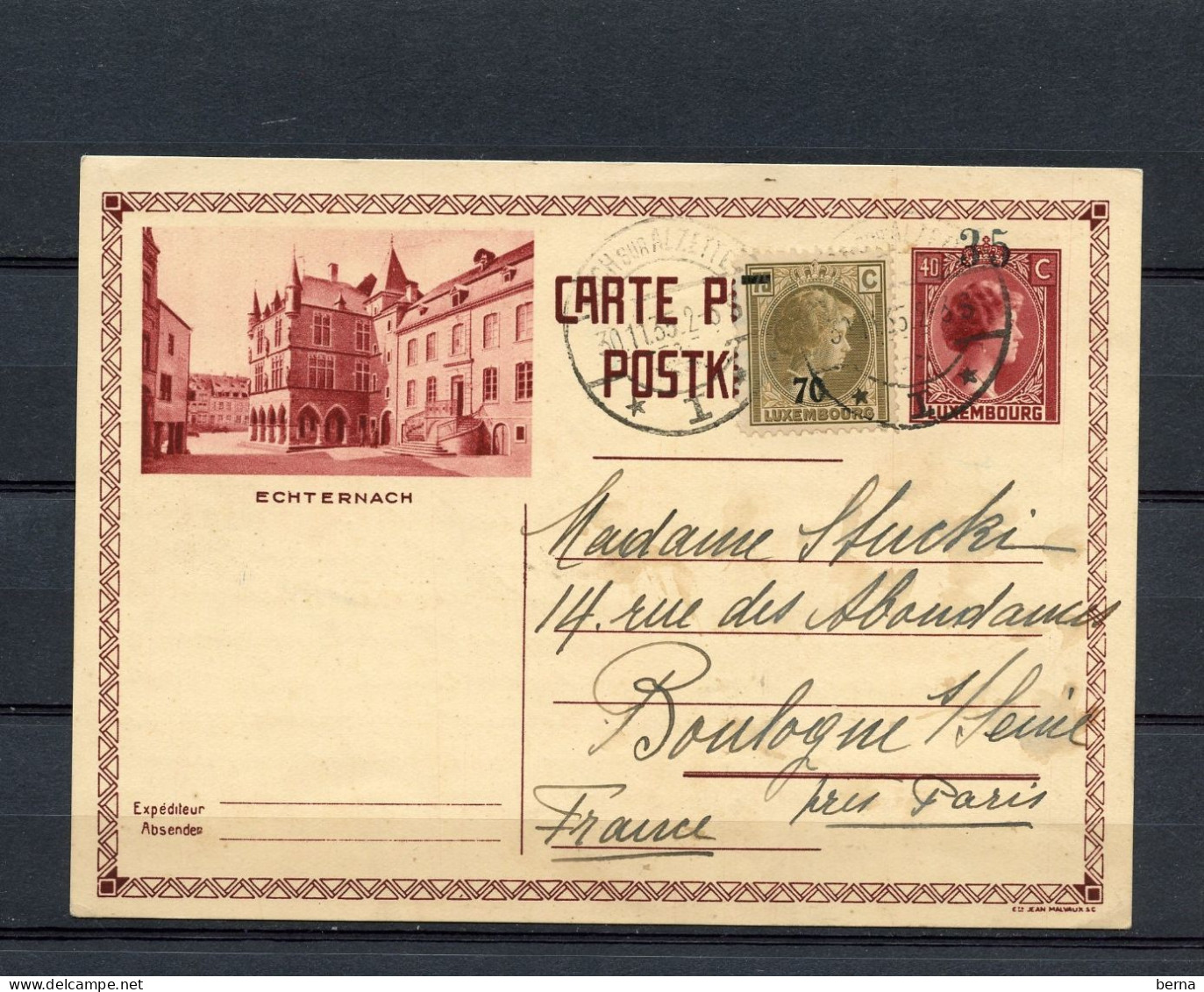 LUXEMBOURG ENTIER POSTAL - Entiers Postaux