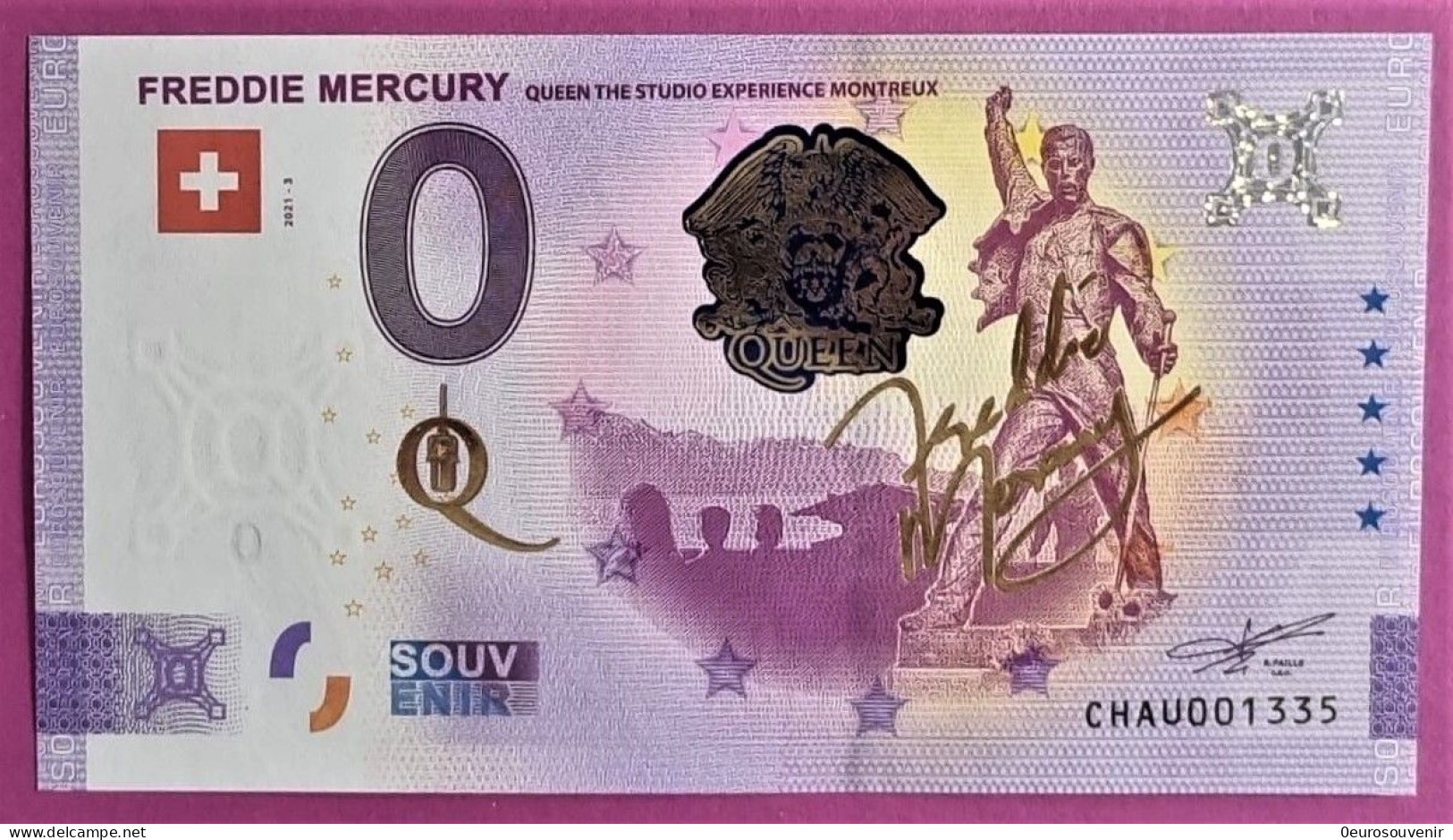 0-Euro CHAU 2021-3 FREDDIE MERCURY QUEEN STUDIO EXPERIENCE MONTREUX  Gold-Edition - Privatentwürfe