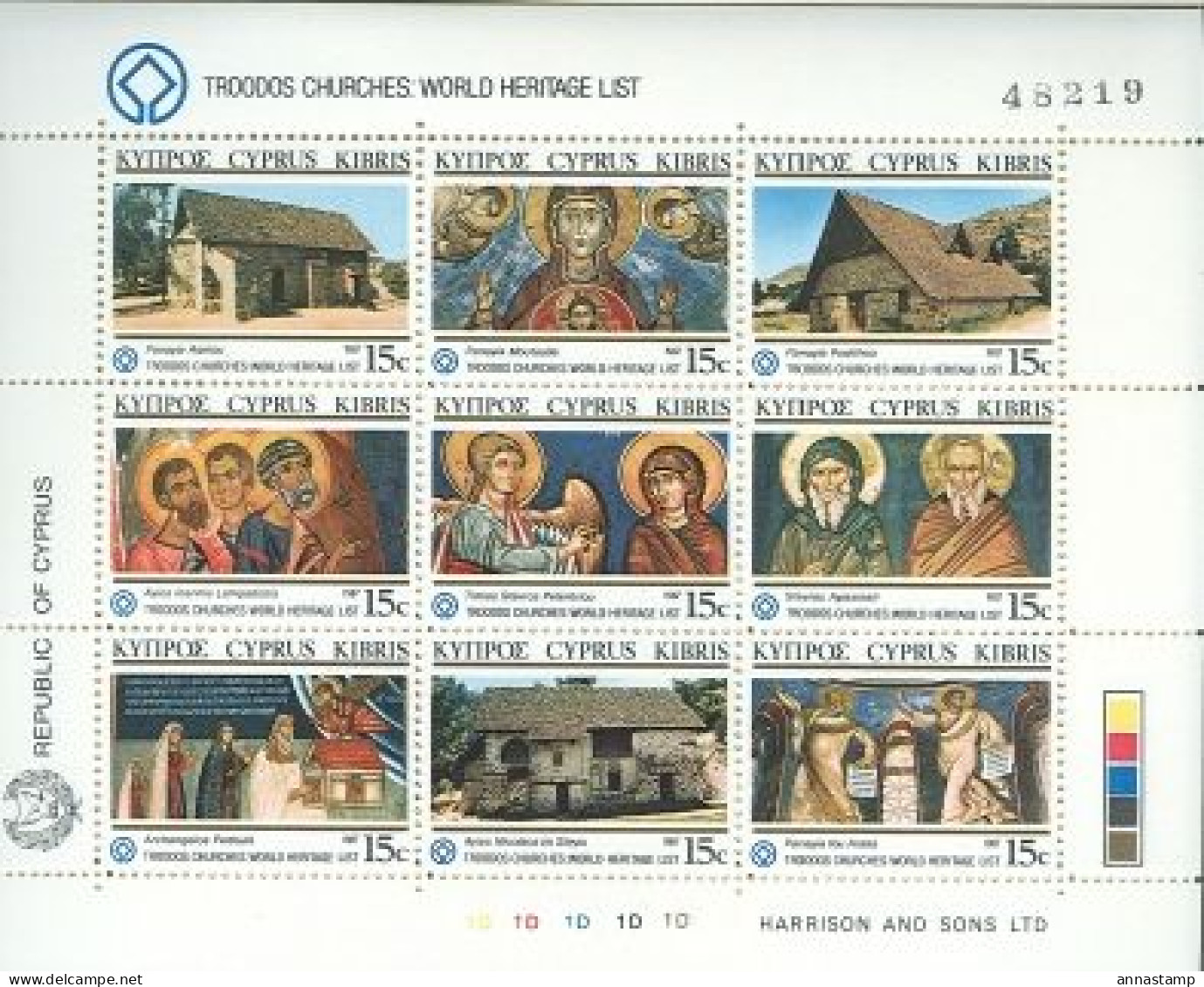 Cyprus MNH Minisheet - Religious