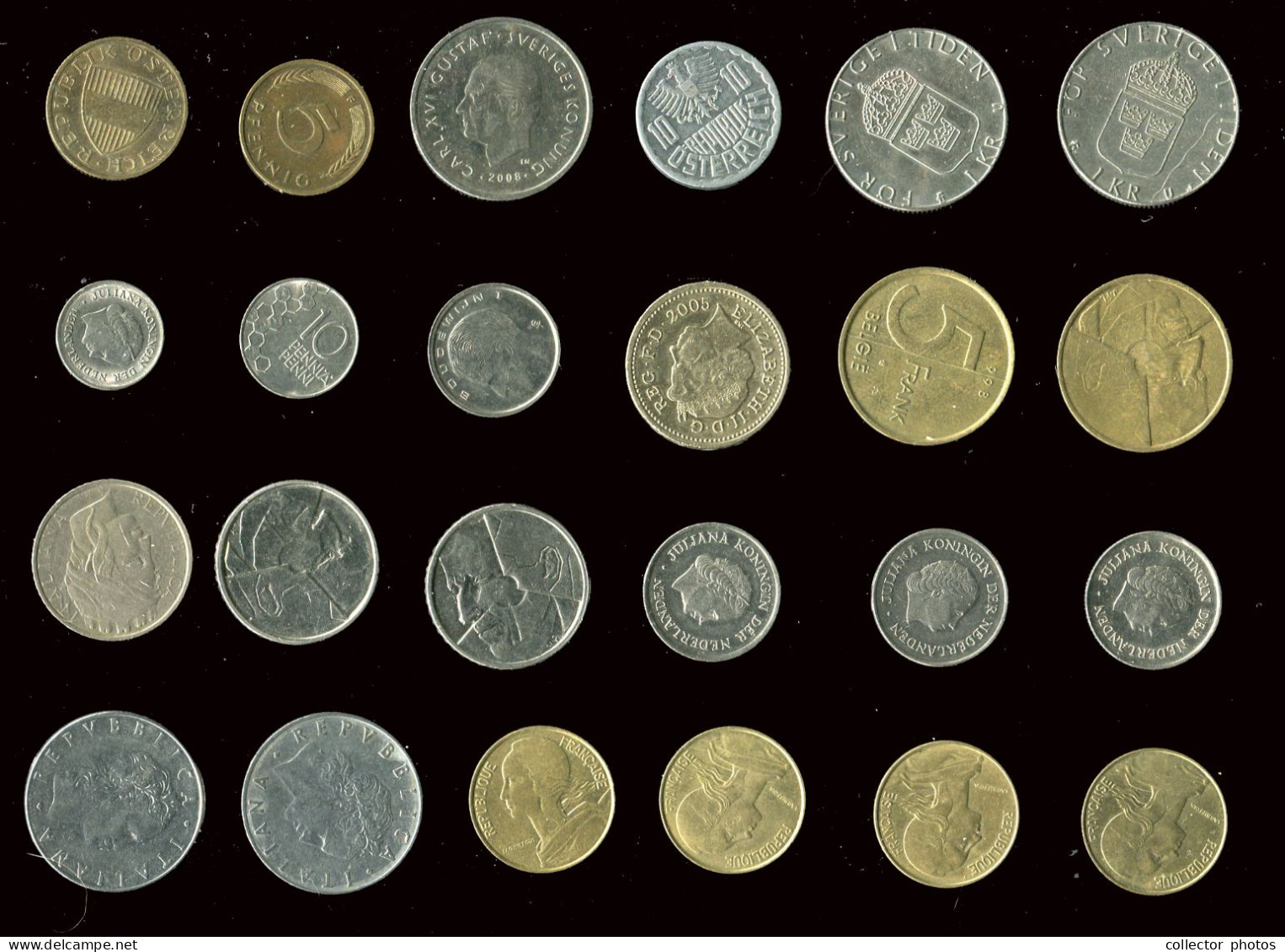 Lot Of 24 Used Coins.All Different [de113] - Mezclas - Monedas