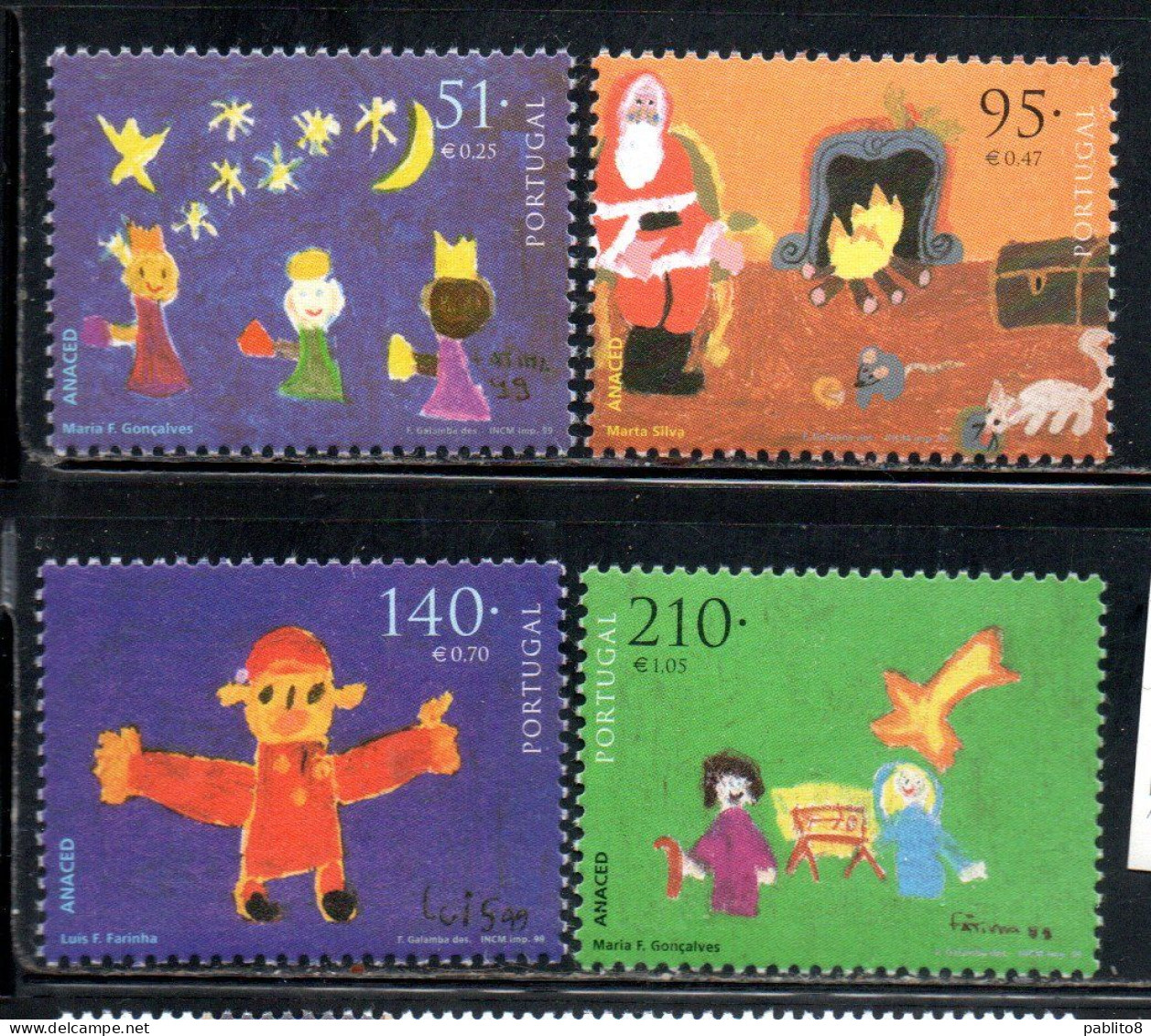 PORTOGALLO PORTUGAL 1999 CHRISTMAS  NATALE NOEL NAVIDAD WEIHNACHTEN NATAL COMPLETE SET SERIE COMPLETA MNH - Neufs