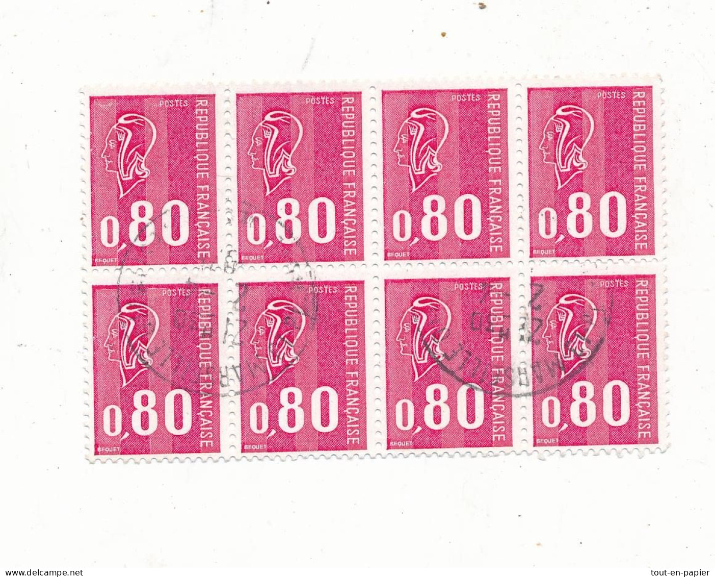 Marianne De Béquet Timbre N°1816  Bloc De 8 Timbres Oblitérés - Used Stamps