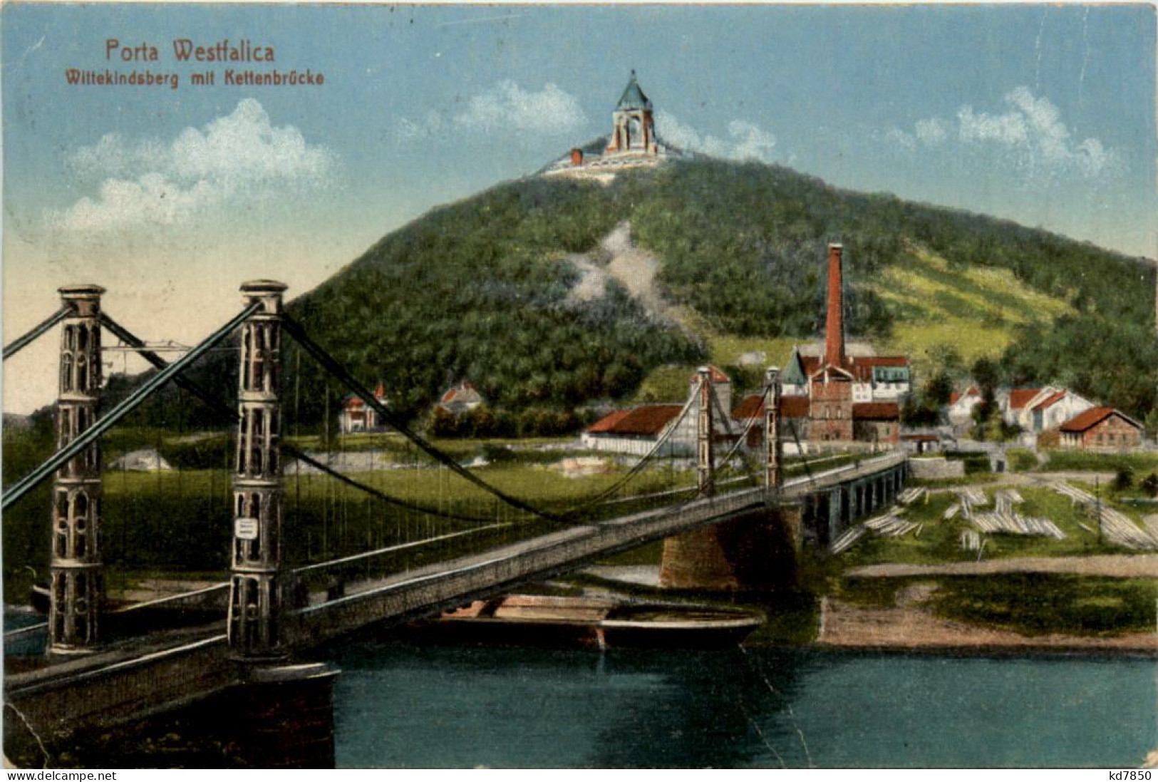 Porta Westfalica, Wittekindsberg Mit Kettenbrücke - Porta Westfalica