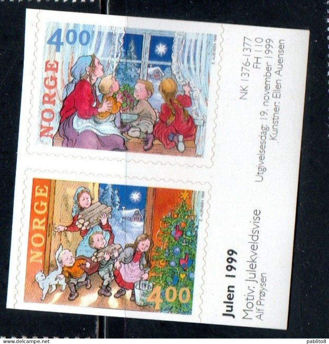 NORWAY NORGE NORVEGIA NORVEGE 1999 CHRISTMAS NATALE NOEL WEIHNACHTEN NAVIDAD PAIR SET SERIE COPPIA MNH - Ungebraucht