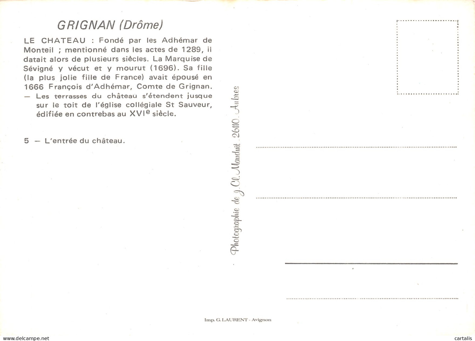 26-GRIGNAN-N°C-4357-C/0259 - Grignan