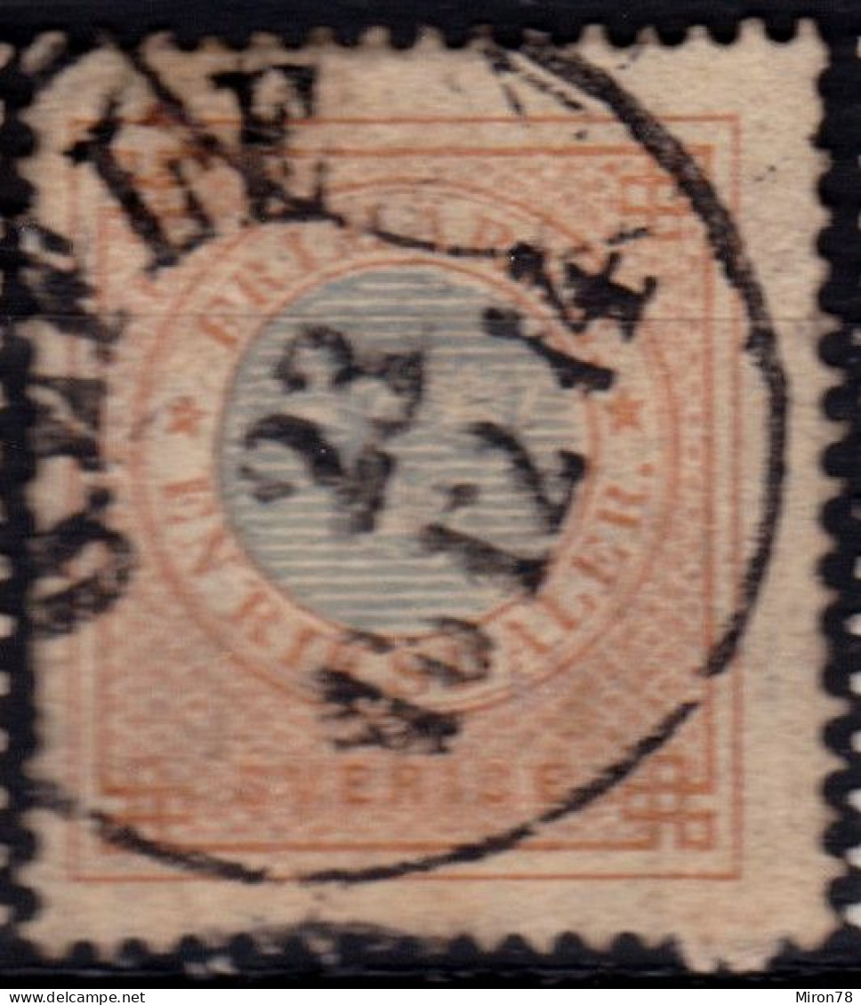 Stamp Sweden 1872-91 1rd Used Lot12 - Gebruikt