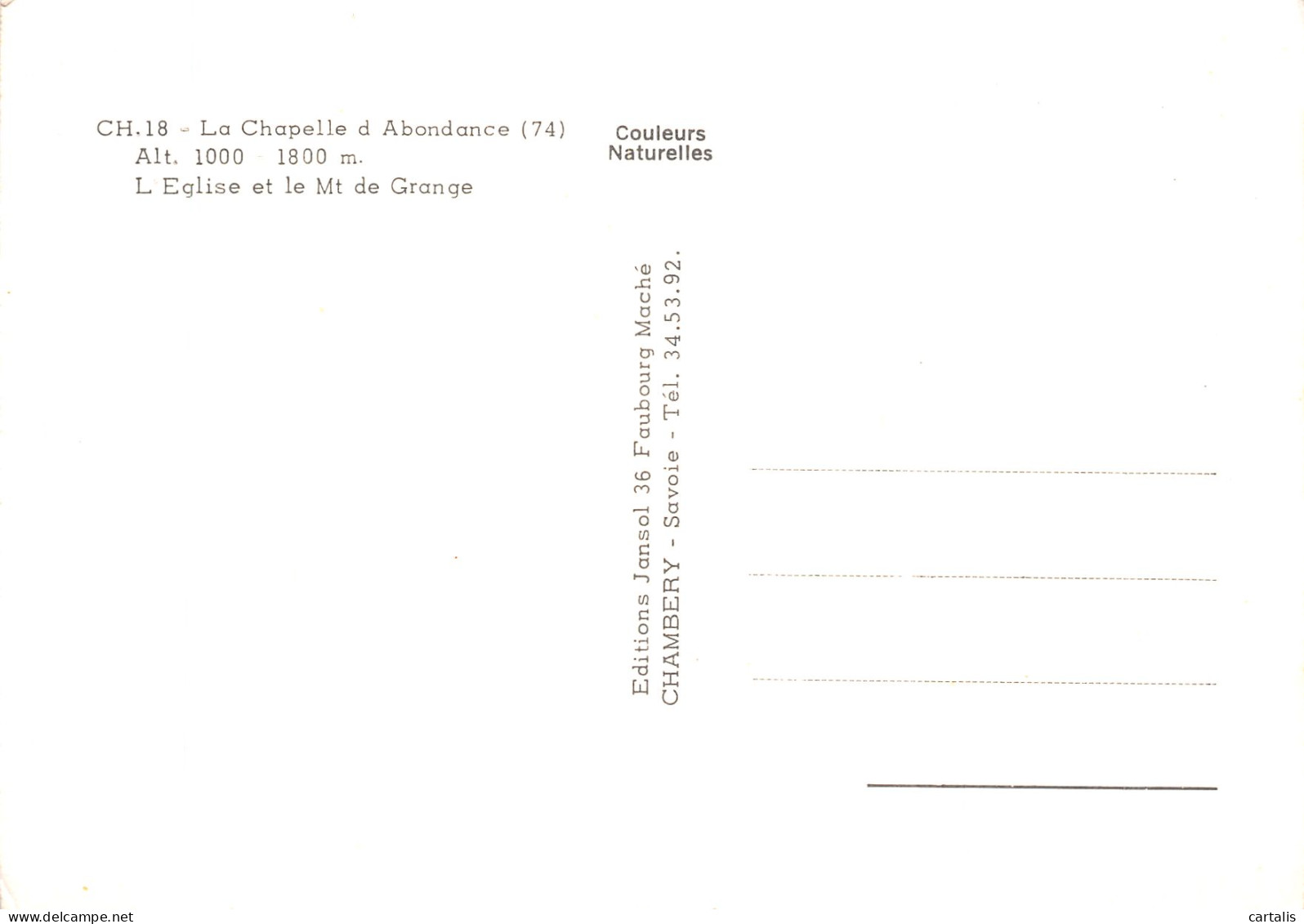 74-LA CHAPELLE D ABONDANCE-N°C-4357-B/0065 - La Chapelle-d'Abondance
