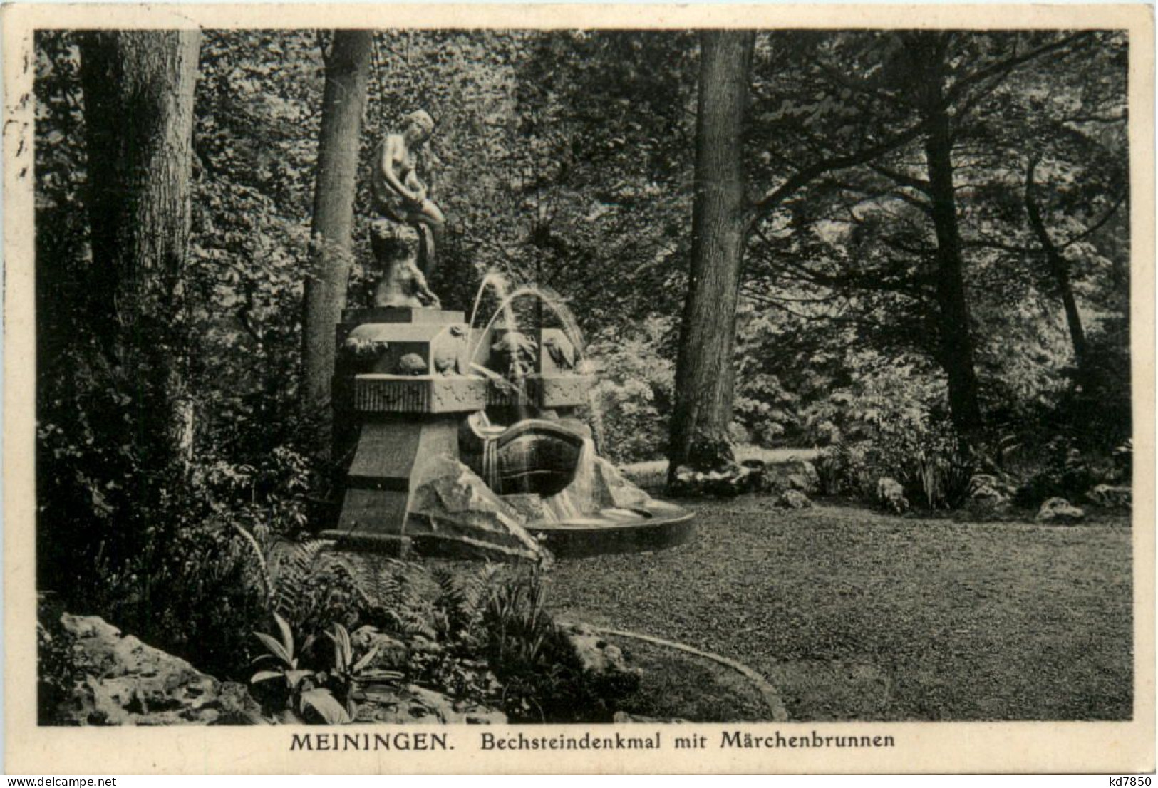 Meiningen, Bechsteindenkmal Mit Märchenbrunnen - Meiningen