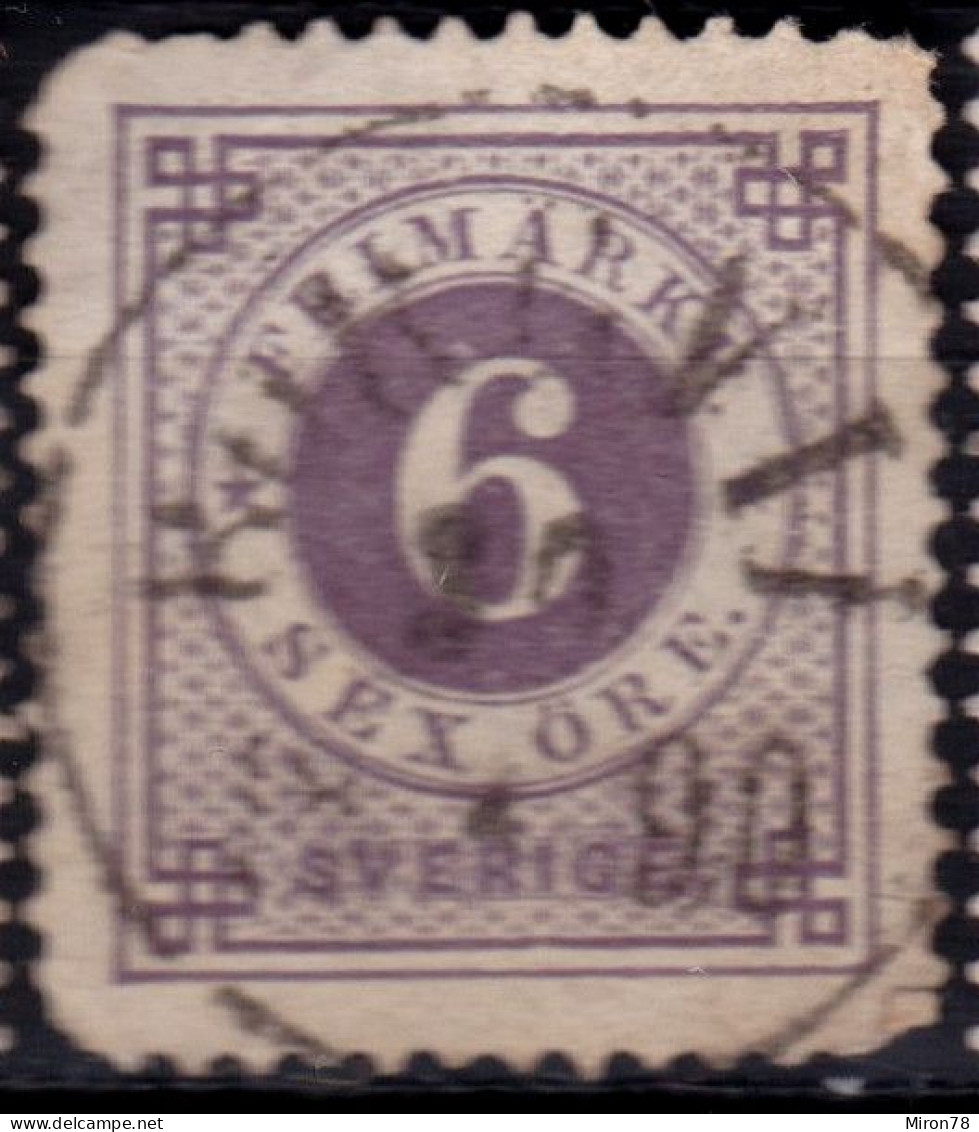 Stamp Sweden 1872-91 6o Used Lot3 - Usati