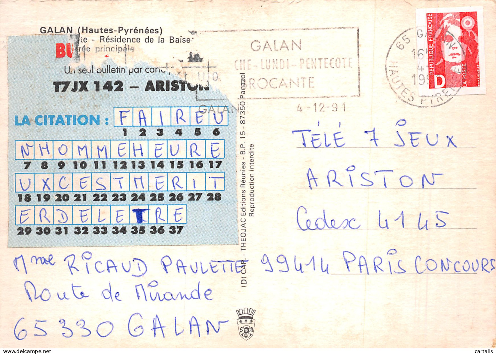 65-GALAN-N°C-4359-A/0191 - Galan