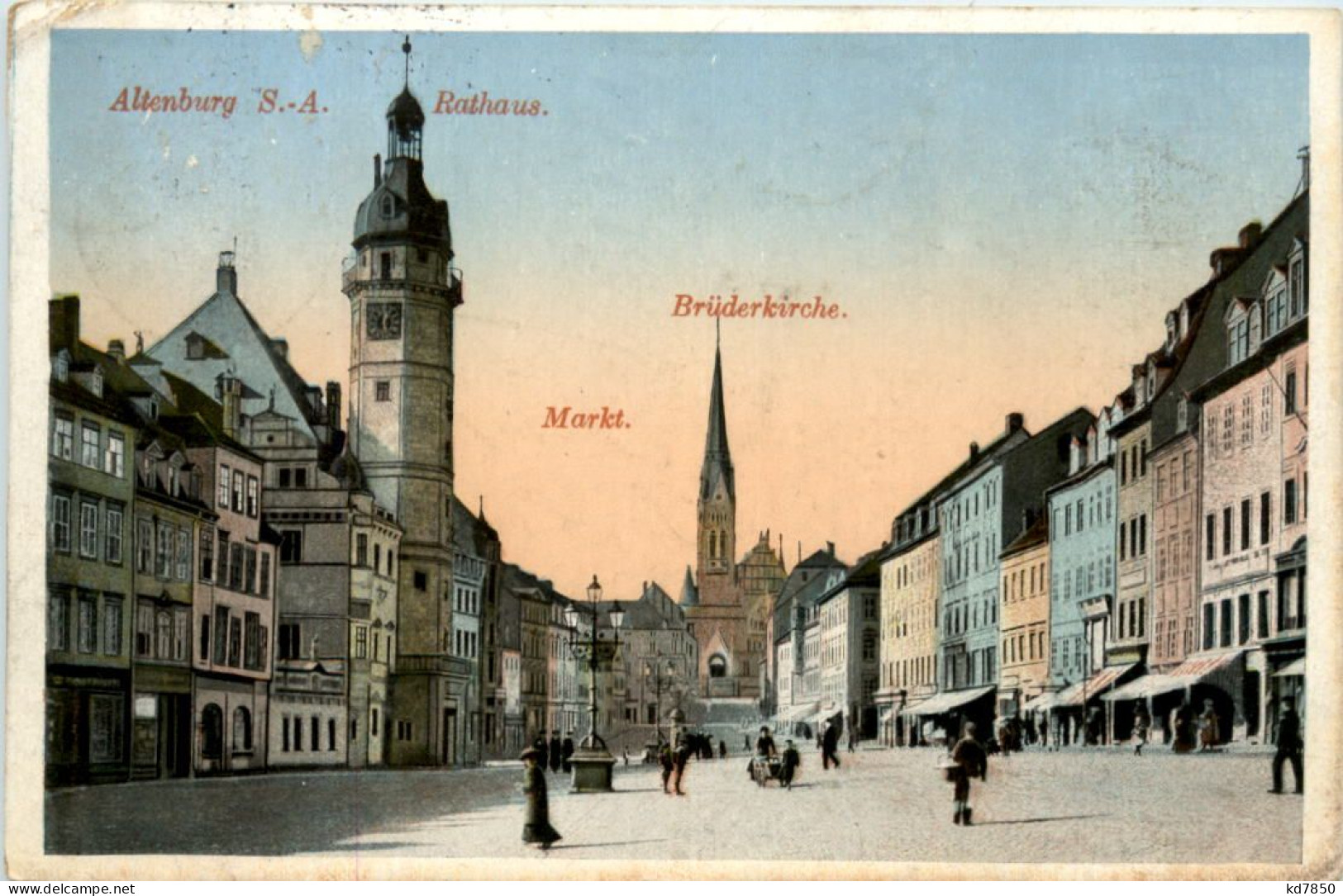 Altenburg S.A.. Rathaus, Markt, Brüderkirche - Altenburg