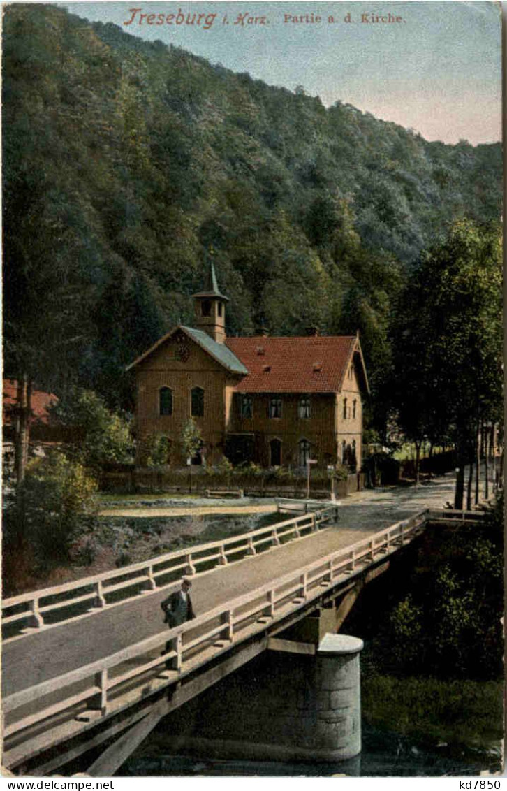 Treseburg I. Harz, Partie A.d. Kirche - Thale