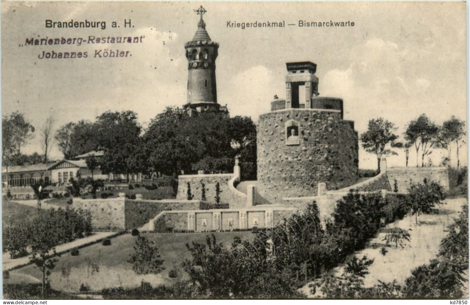Brandenburg-Havel, Kriegerdenkmal Mit Bismarckwarte - Brandenburg