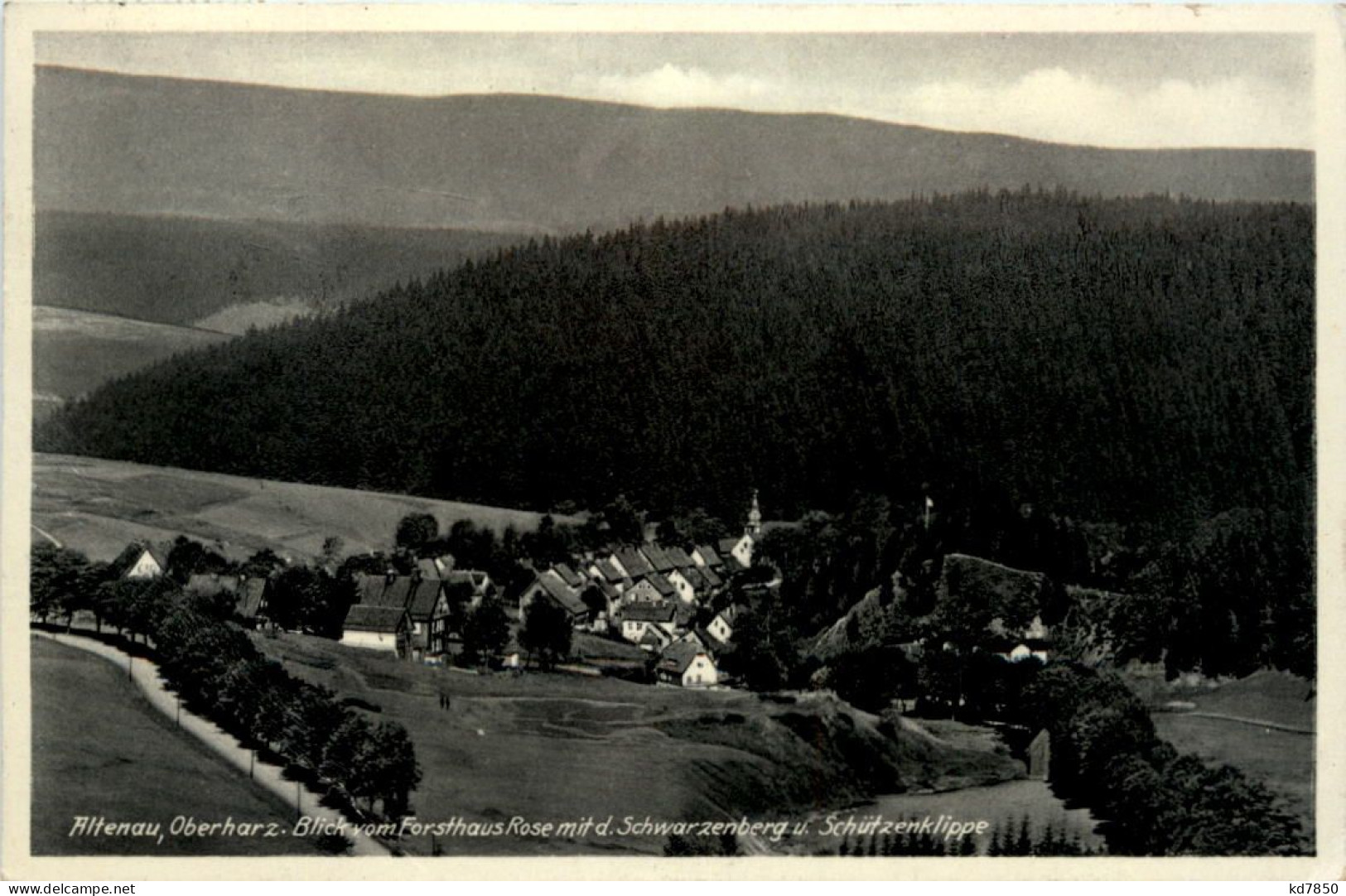 Altenau Im Harz, Blick Vom Forsthaus Rose Mit D. Schwarzenberg U.Schütze - Altenau