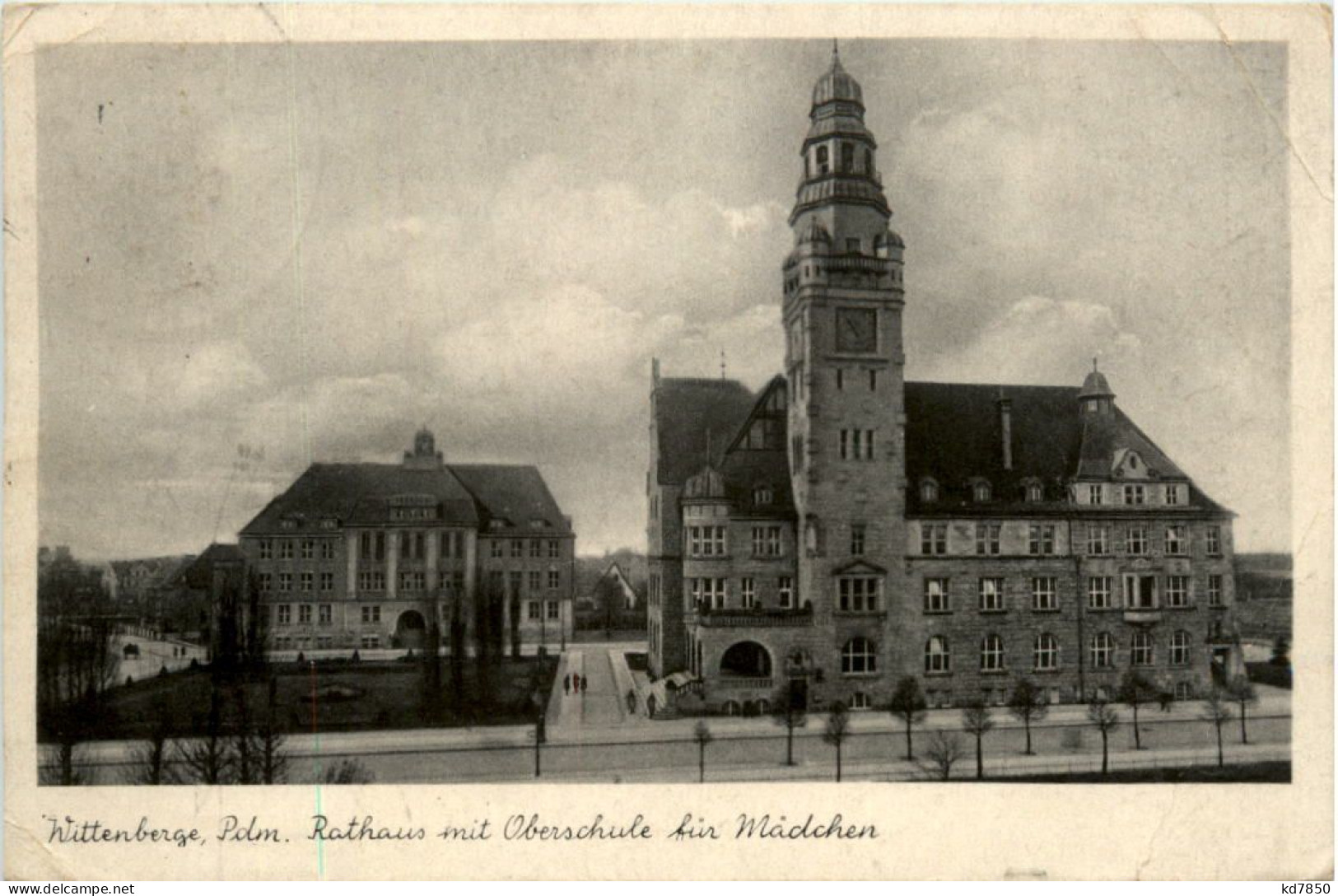 Wittenberge, Rathaus Mit Oberschule Für Mädchen - Wittenberge