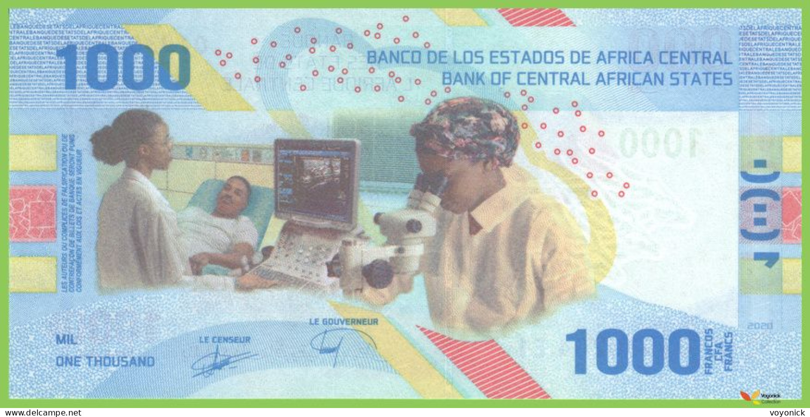 Voyo CENTRAL AFRICAN STATES CEMAC 1000 Francs CFA 2020(2022) P701 B112a E1 UNC - Zentralafrikanische Staaten