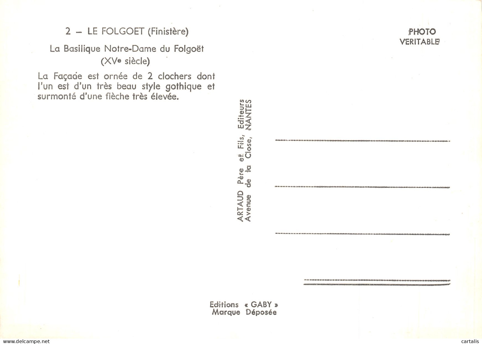 29-LE FOLGOET-N°C-4360-C/0079 - Le Folgoët