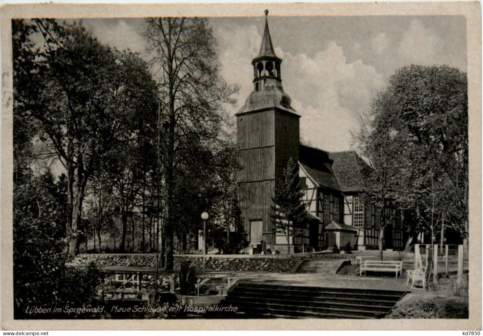 Spreewald, Lübben, Neue Schleuse Mit Hospitalkirche - Lübben (Spreewald)