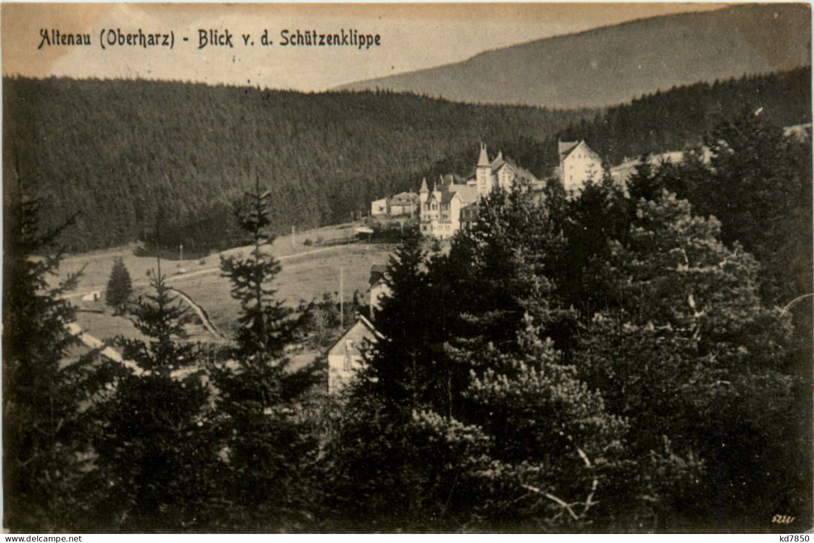 Altenau Oberharz, Blick V.d. Schützenklippe - Altenau