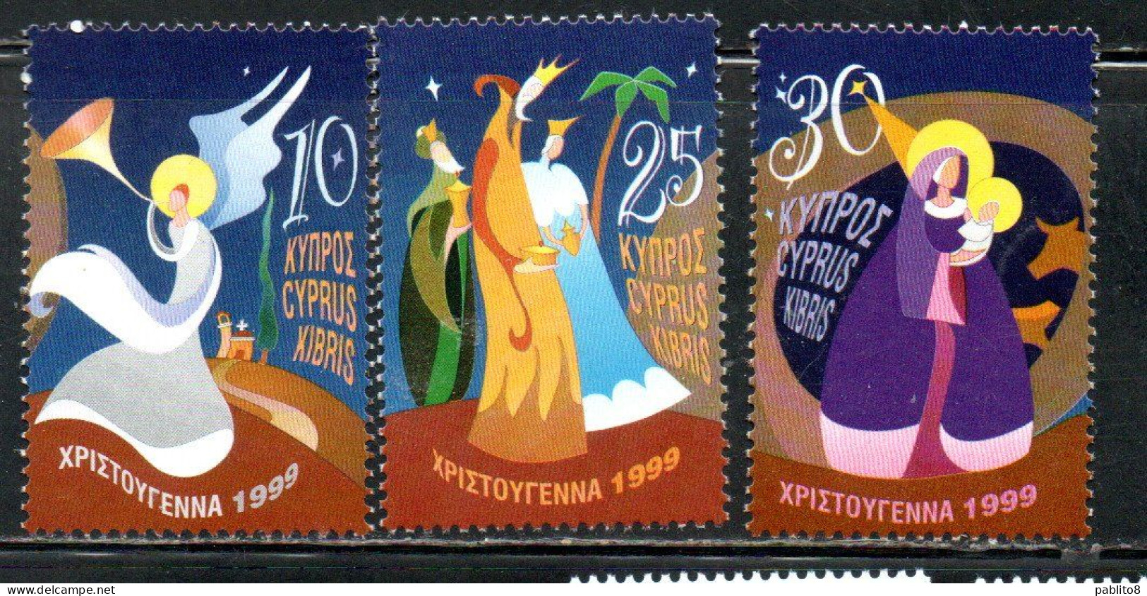 CYPRUS CIPRUS CIPRO 1999 CHRISTMAS NATALE NOEL WEIHNACHTEN NAVIDAD COMPLETE SET SERIE COMPLETA MNH - Neufs