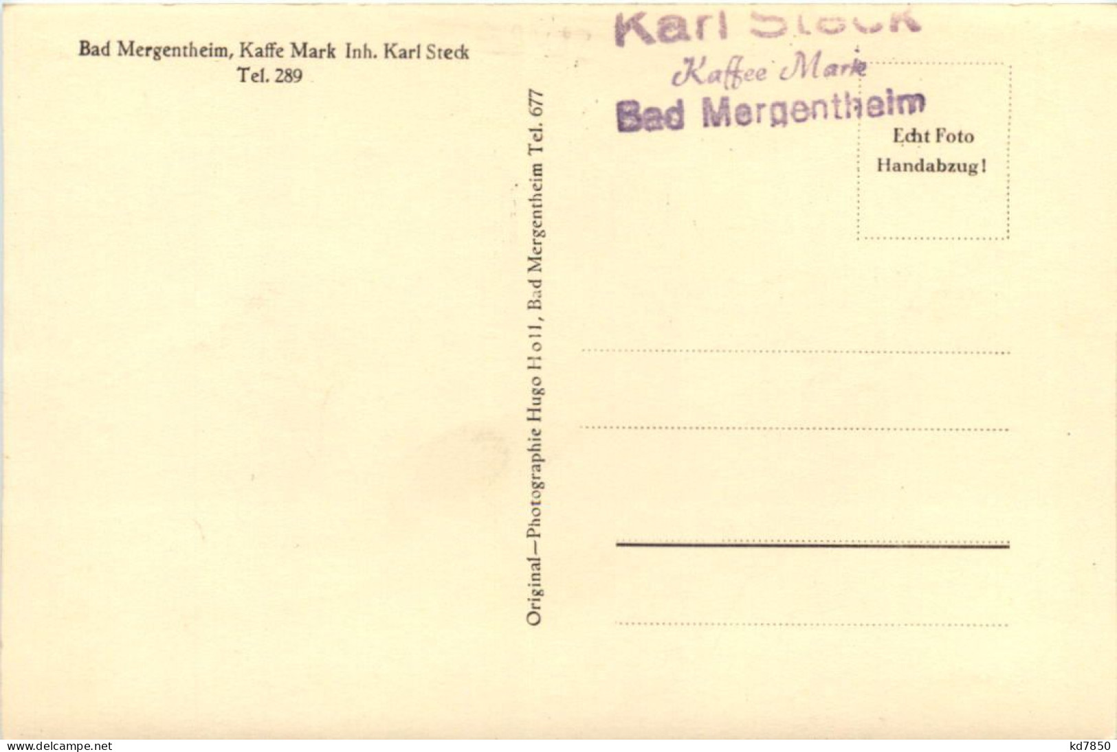 Bad Mergentheim, Kaffee-Mark Karl Steck - Bad Mergentheim