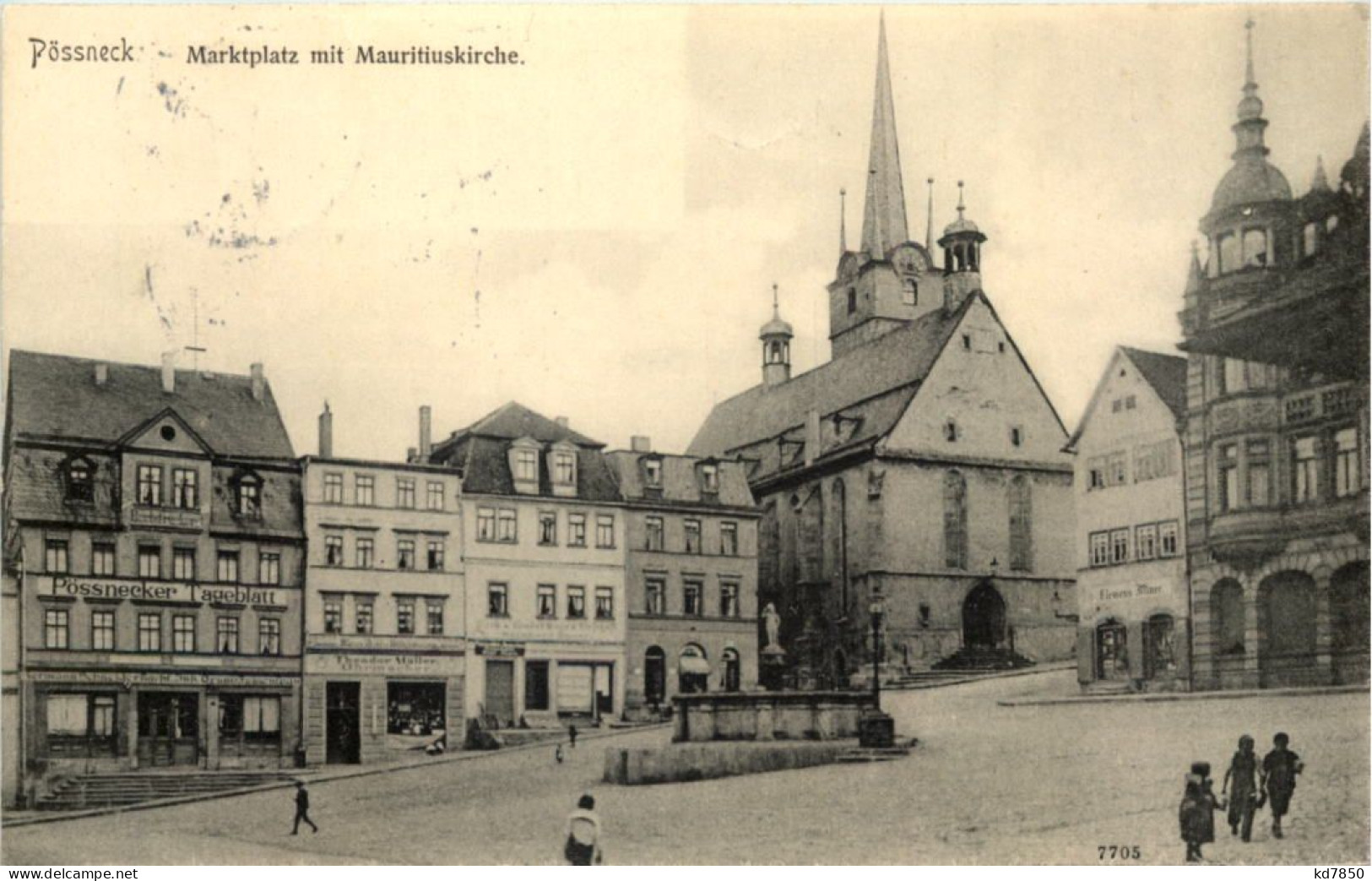 Pössneck - Marktplatz Mit Mauritiuskirche - Pössneck