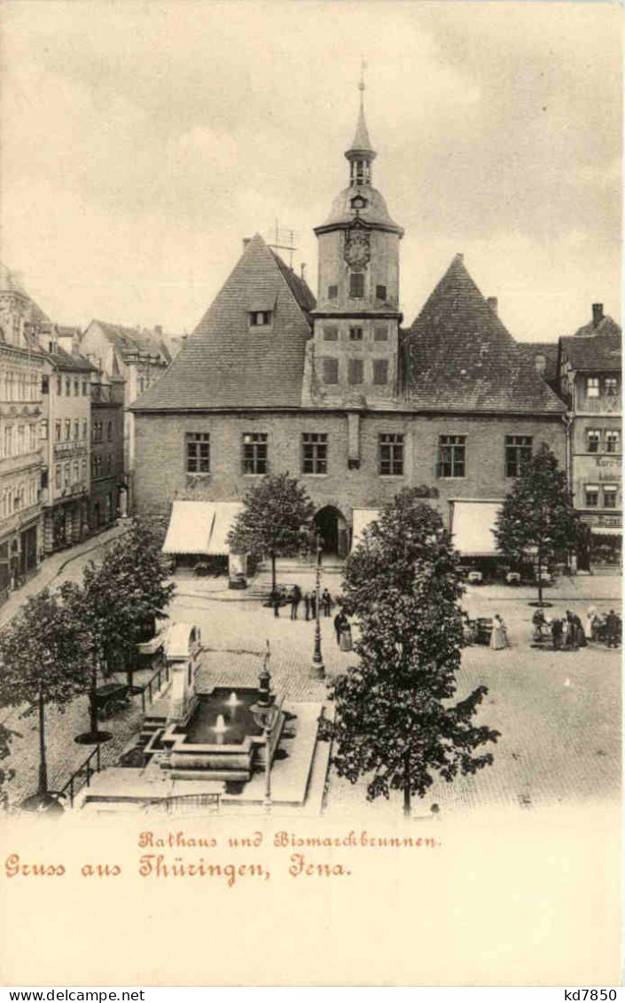 Jena - Rathaus Und Bismarckbrunnen - Jena