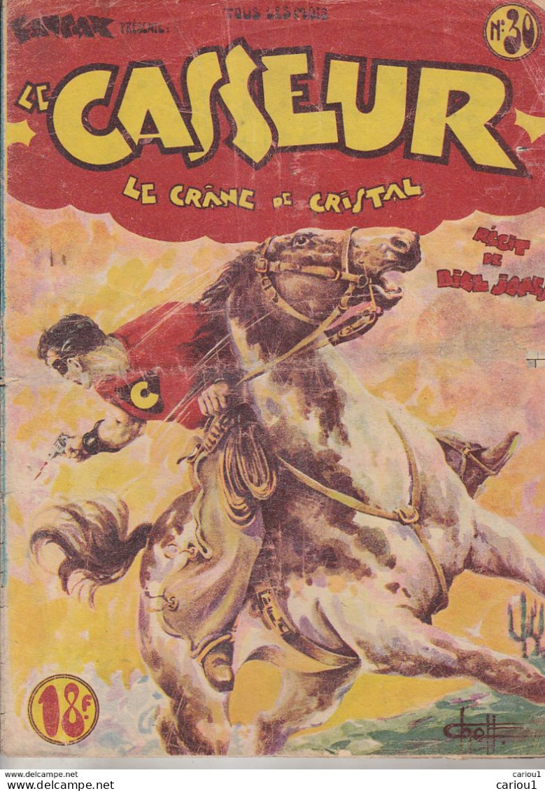 C1 BIG BILL LE CASSEUR # 30 1949 CHOTT Pierre MOUCHOT Le Crane De Cristal PORT INCLUS FRANCE - Originalausgaben - Franz. Sprache