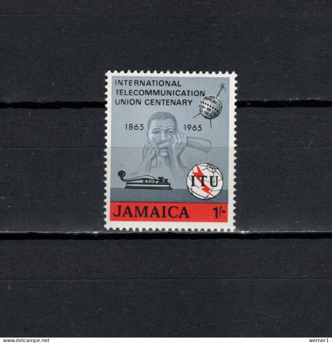 Jamaica 1965 Space, ITU Centenary Stamp MNH - Amérique Du Nord