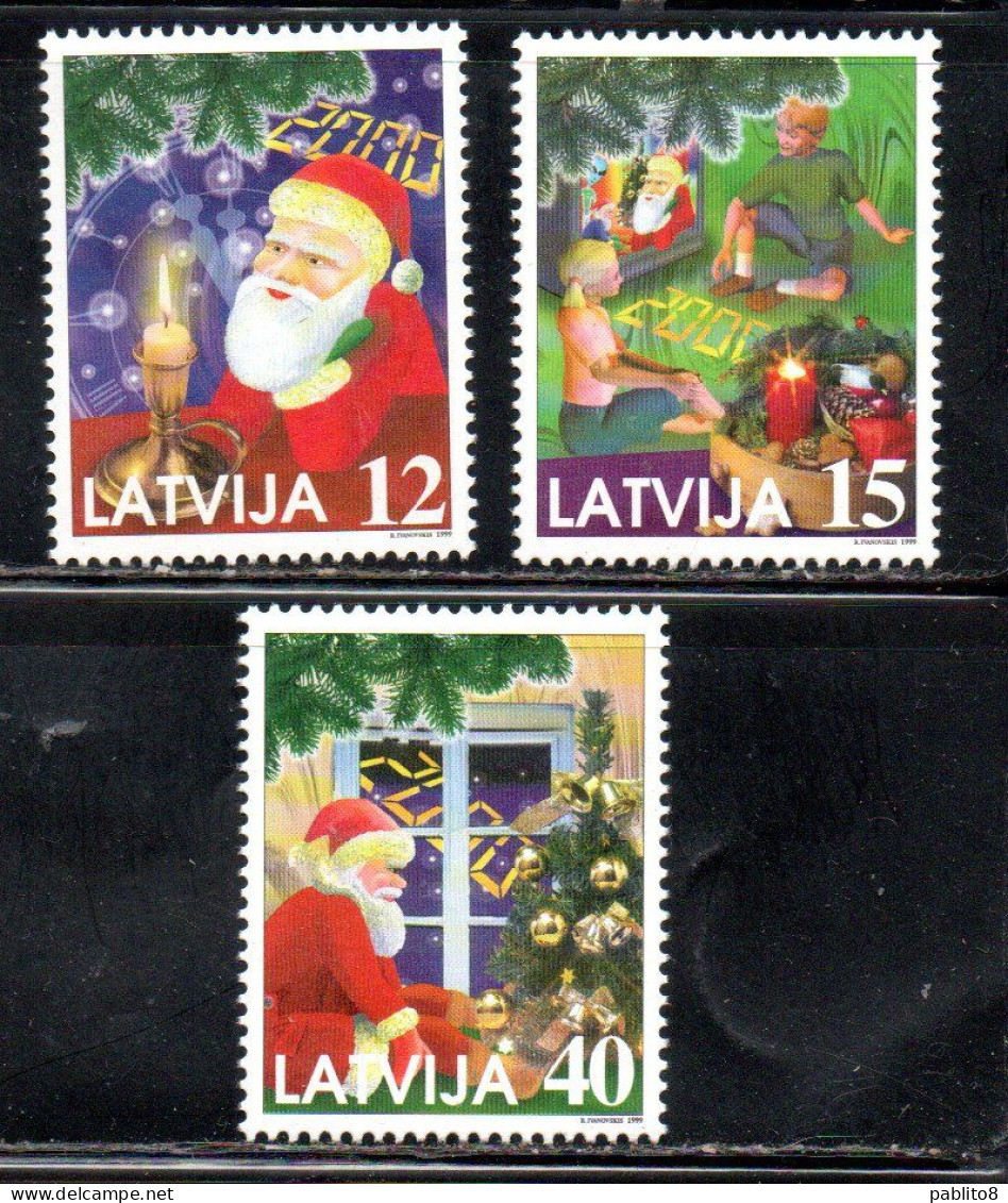 LATVIA LETTLAND LETTONIA LATVIJA 1999 CHRISTMAS NATALE NOEL WEIHNACHTEN NAVIDAD COMPLETE SET SERIE COMPLETA MNH - Latvia