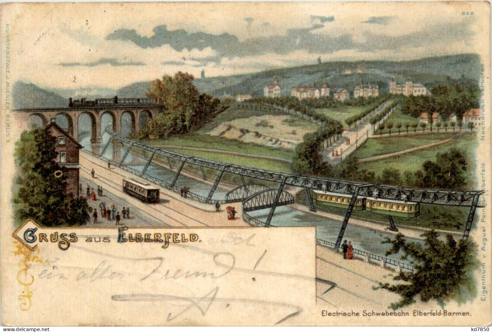 Gruss Aus Elberfeld - Litho - Wuppertal