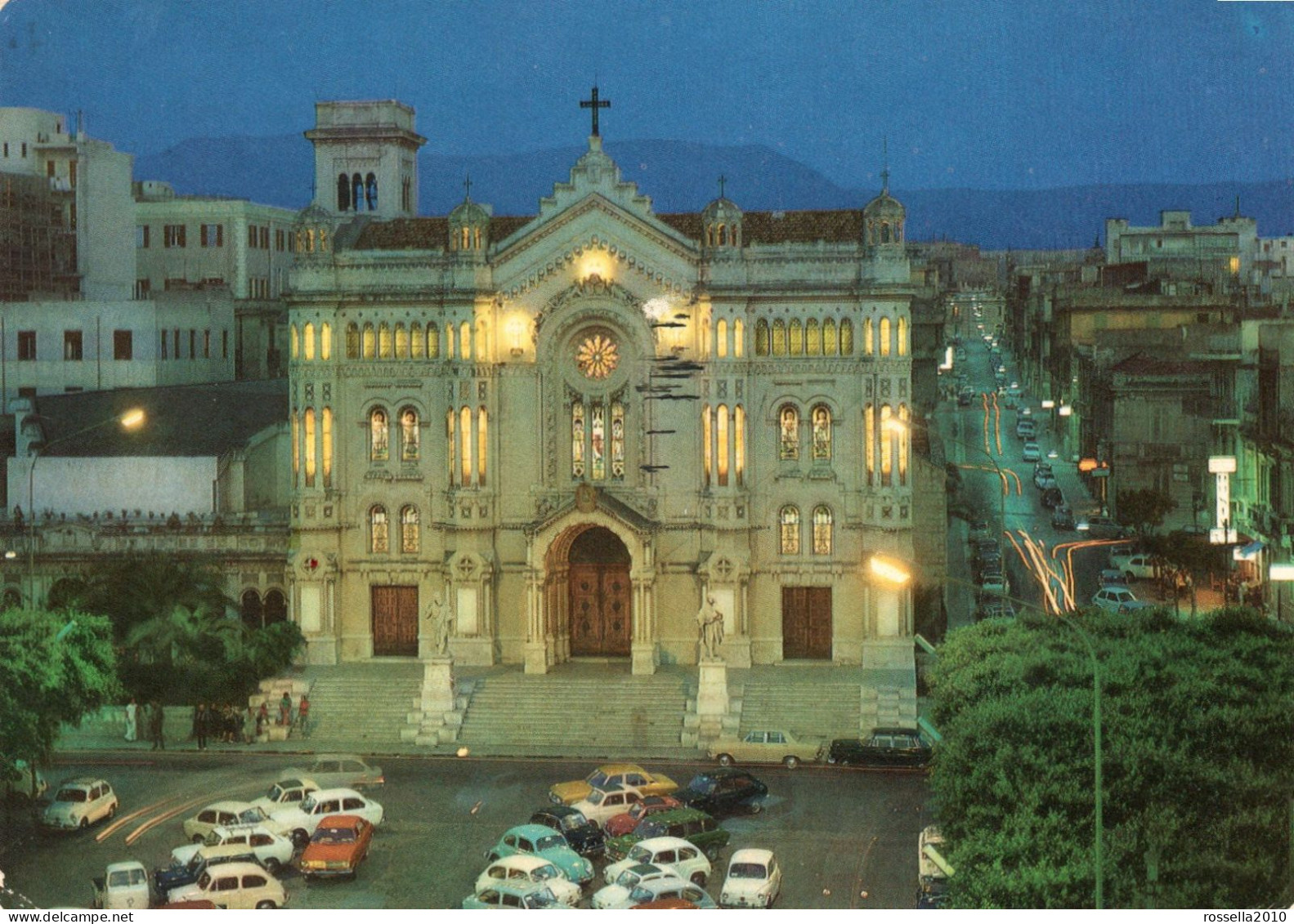 CARTOLINA AUTOMOBILI ITALIA REGGIO CALABRIA IL DUOMO Italy Postcard ITALIEN Ansichtskarten - Reggio Calabria