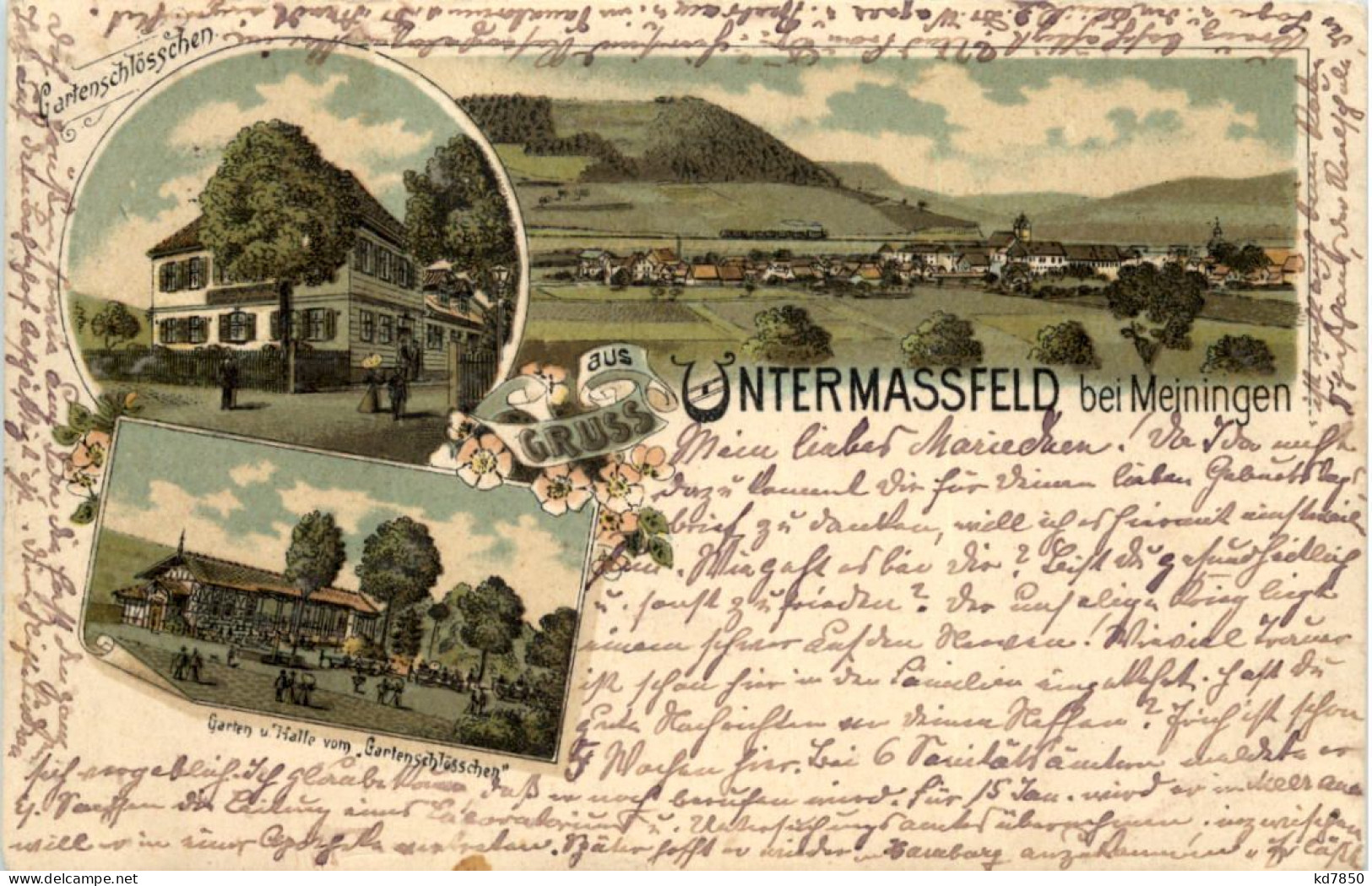 Gruss Aus Untermassfeld Bei Meinigen - Litho - Schmalkalden