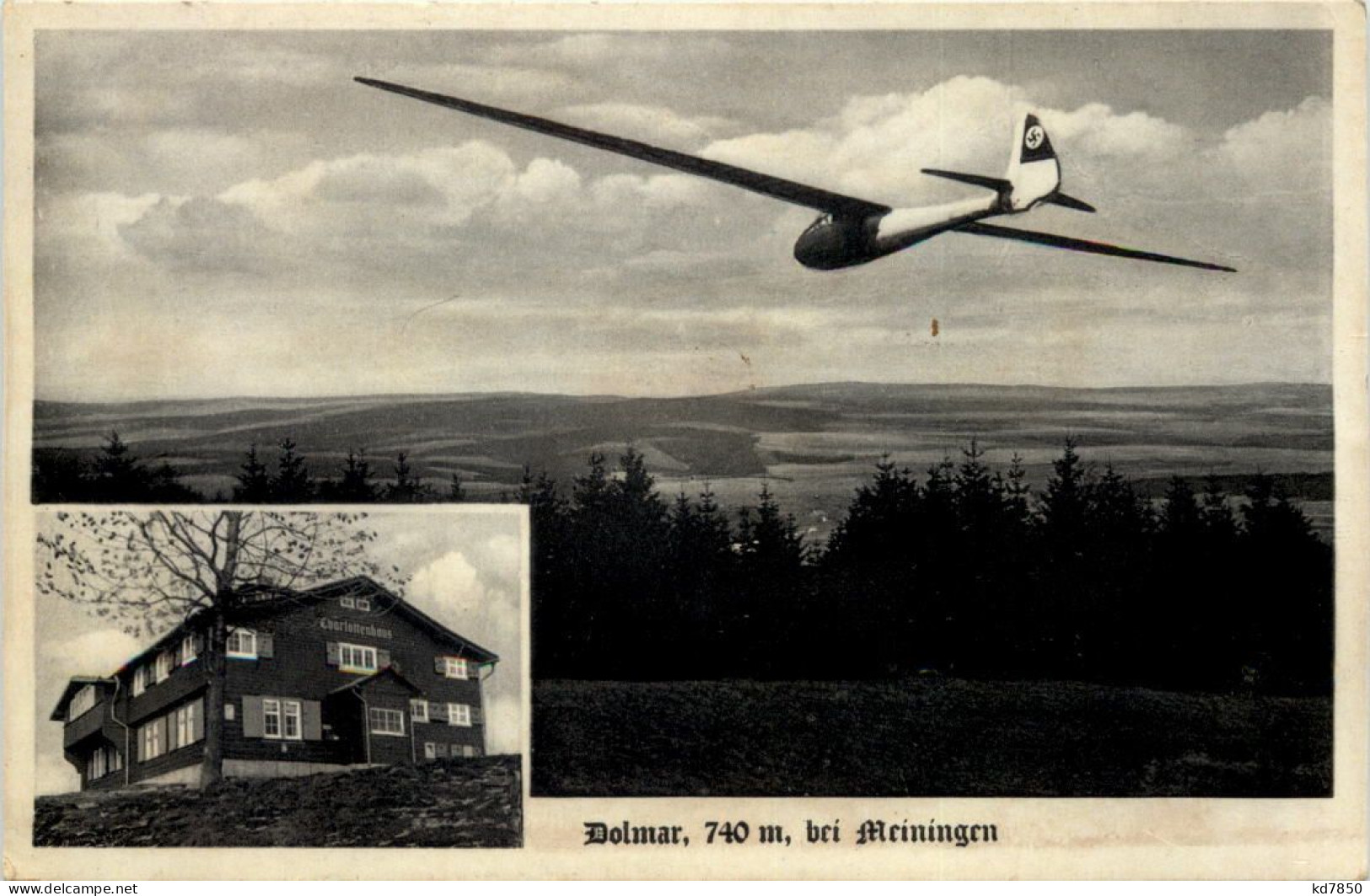 Dolmar Bei Meiningen - Segelflugzeug Mit Hakenkreuz - Schmalkalden