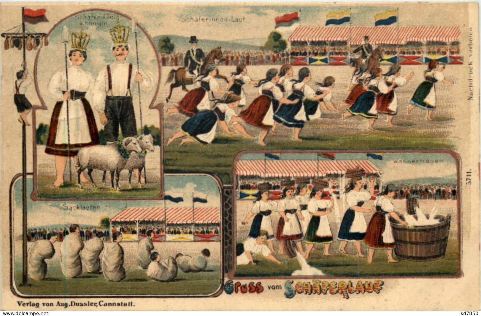 Markgröningen - Gruss Vom Schäferlauf - Litho - Ludwigsburg