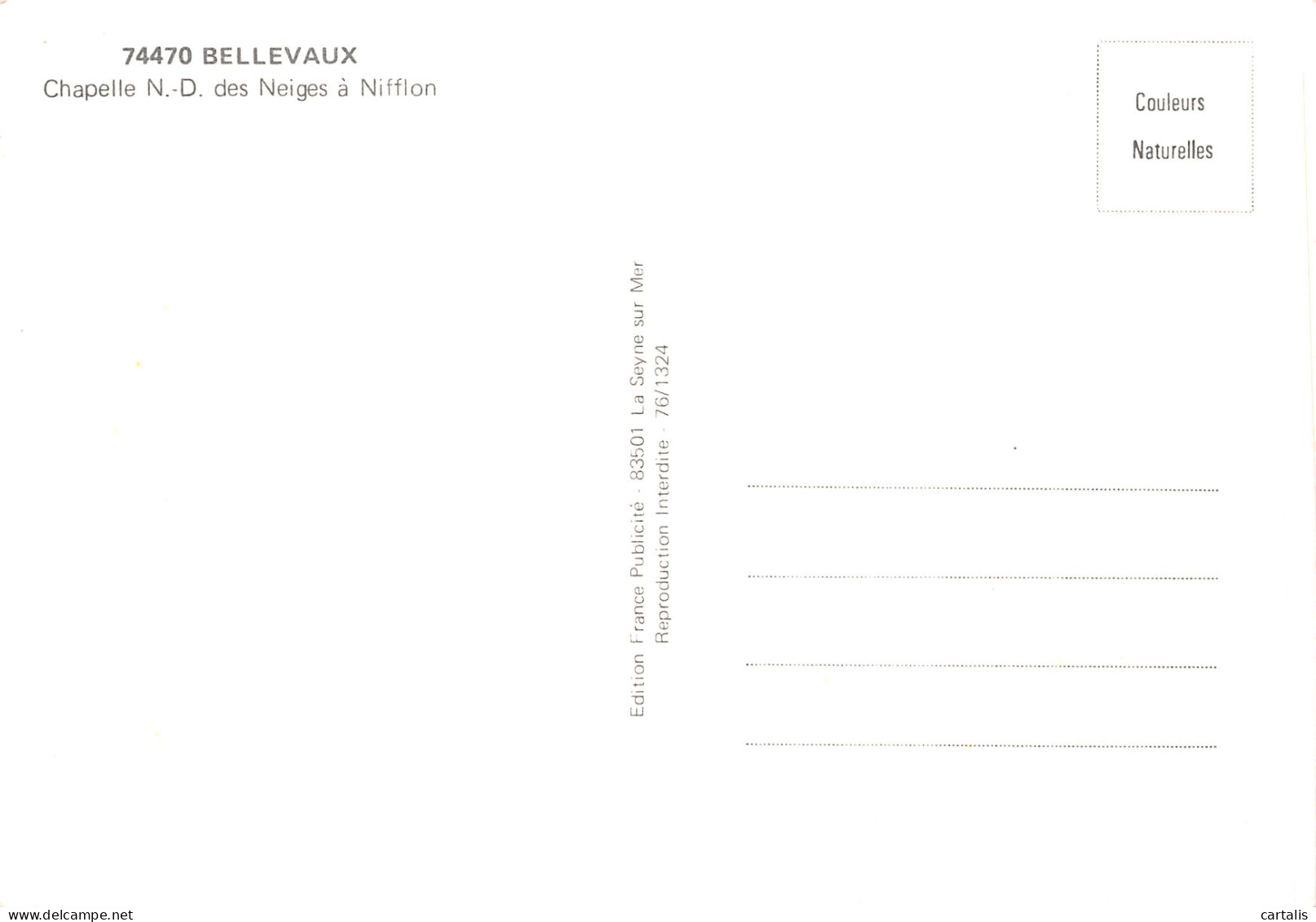 74-BELLEVAUX-N°C-4364-D/0333 - Bellevaux