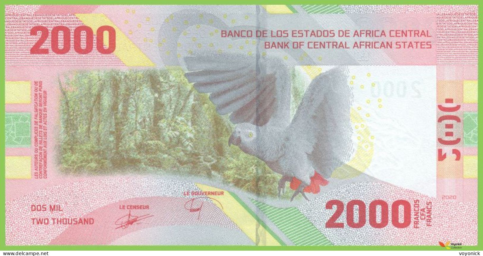 Voyo CENTRAL AFRICAN STATES CEMAC CEMAC 2000 Francs CFA 2020(2022) P702 B113a D1 UNC - Estados Centroafricanos