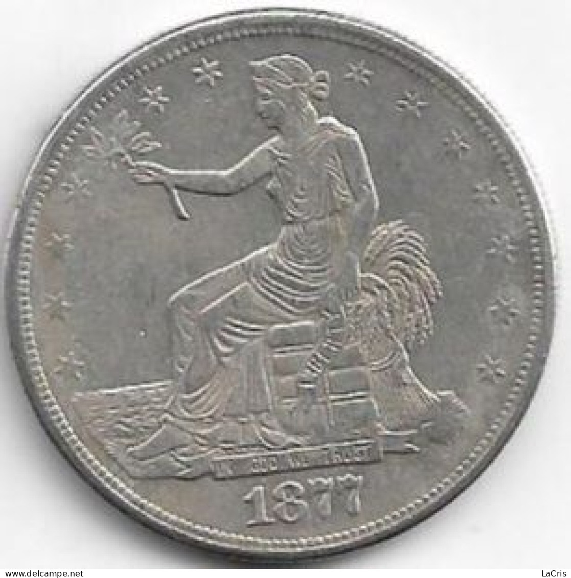 USA Silver Trade Dollar 1877 S - 1873-1885: Trade Dollars