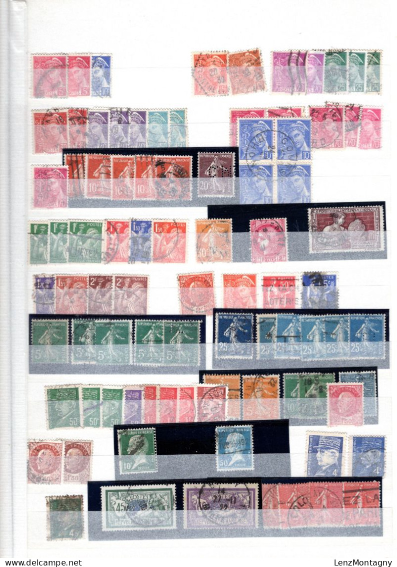 Collection De Timbres France De Cèrès - Napoléon -  1 Classeur Bleu 20 Pages, Oblitéré, Neuf * Et Neuf **, Selon Scans - Verzamelingen (in Albums)